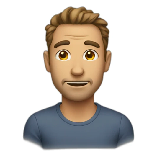 Man with crazy Jawline sticker