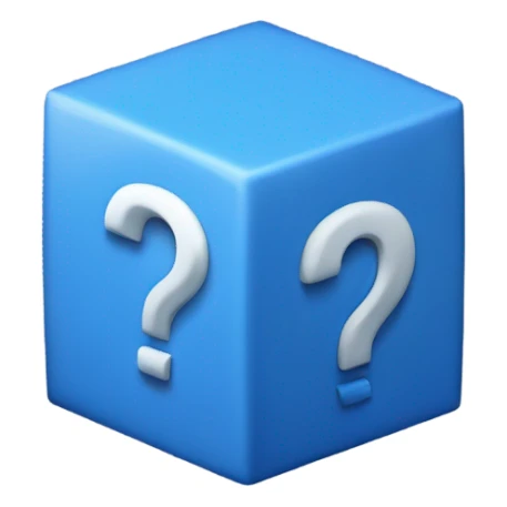 Blue question block from Mario sticker