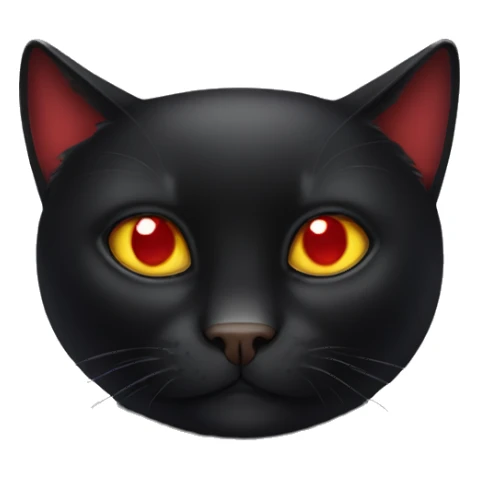 Black cat with red eyes sticker