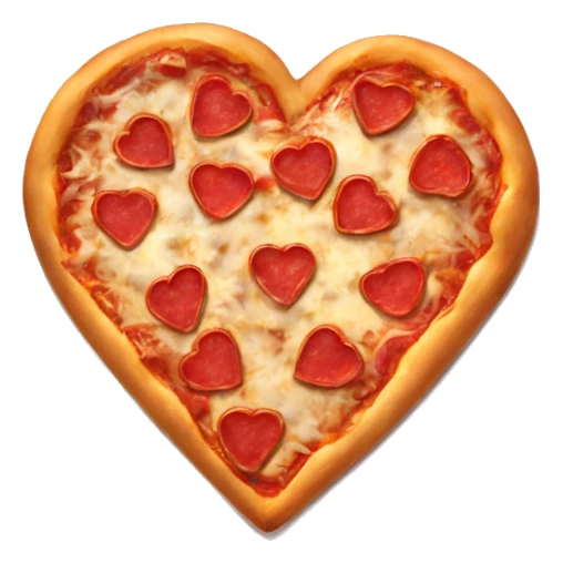 Heart pizza sticker
