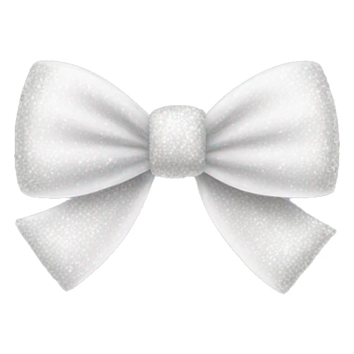 white bow with glitter sticker