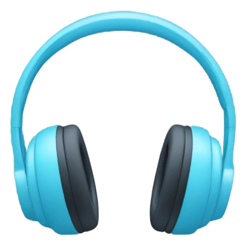 Light blue headphones sticker