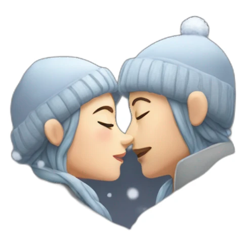 Snowing kiss sticker