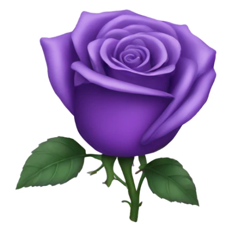 Purple rose heart sticker