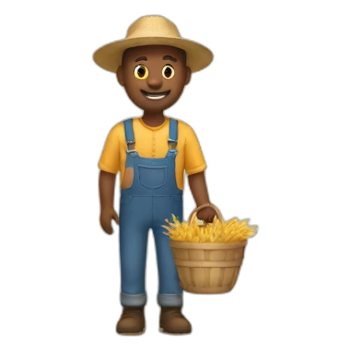 farmers holding hand sticker