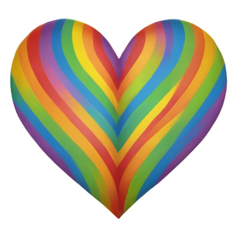 A rainbow heart sticker