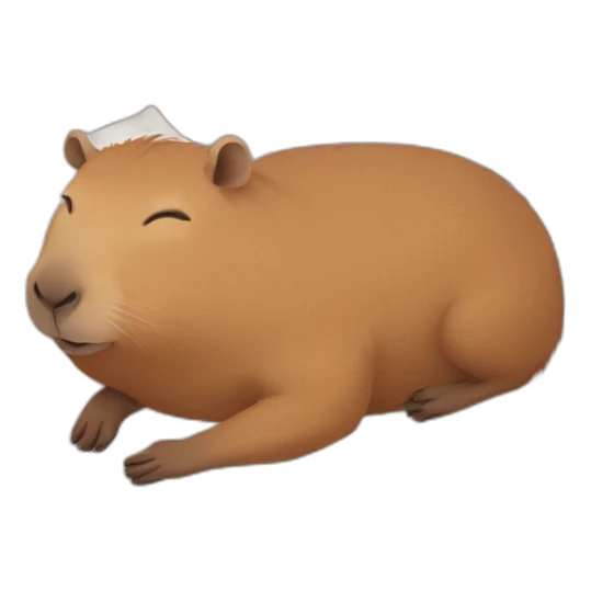 Capybara sleep at home sticker