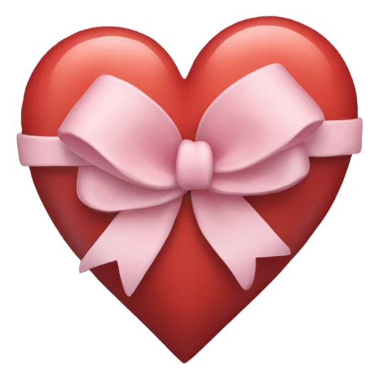 Heart with aesthetic bow sticker