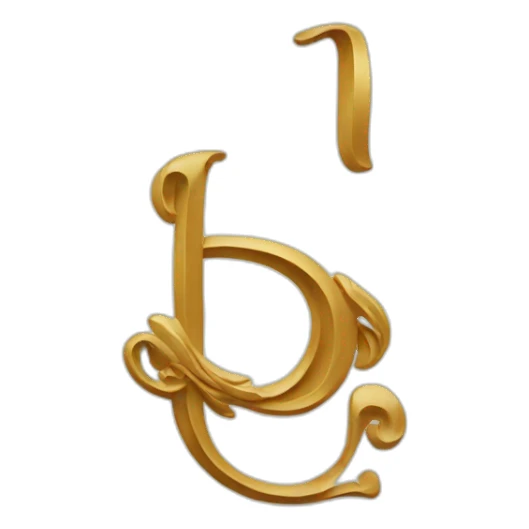 Calligraphic C letter sticker