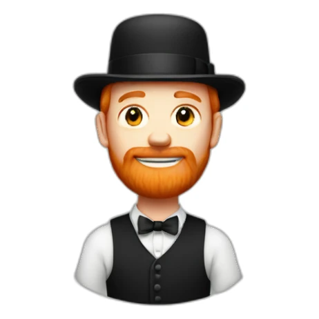 tall ginger man in bowler hat sticker