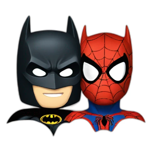 Batman and Spiderman  sticker