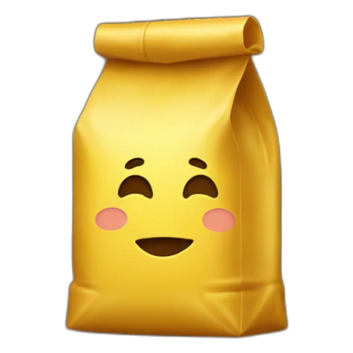 yellow coffee bag sticker