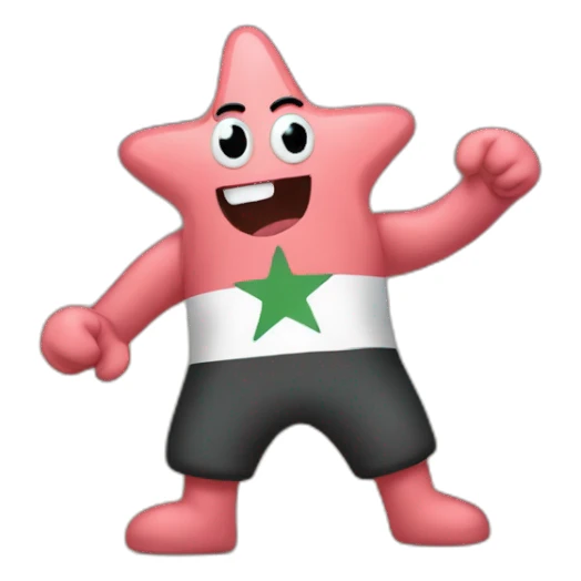 patrick star fighting for gaza sticker