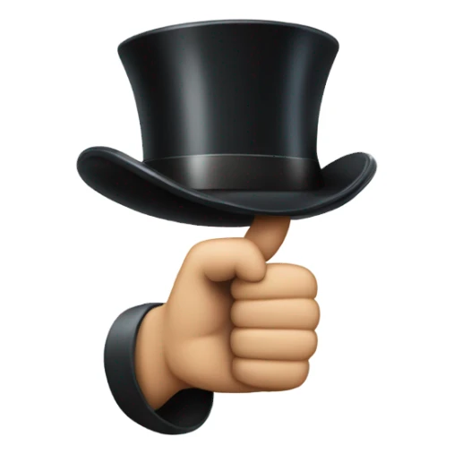 Thumbs up with tophat  sticker