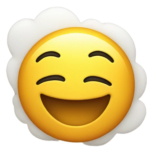 Laughing emoji with a thought bubble  sticker