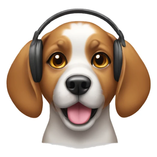 Dog with headset sticker