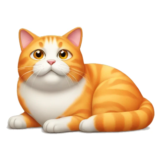 orange fat cat sticker