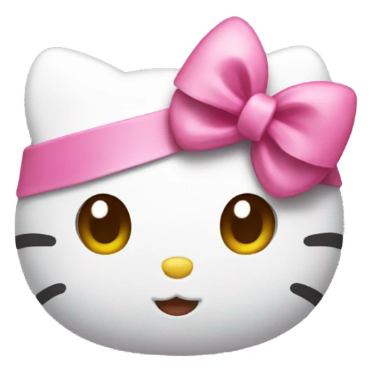 HelloKitty with a pink ribbon sticker