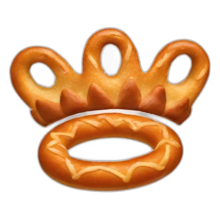 Pretzel as a crown sticker