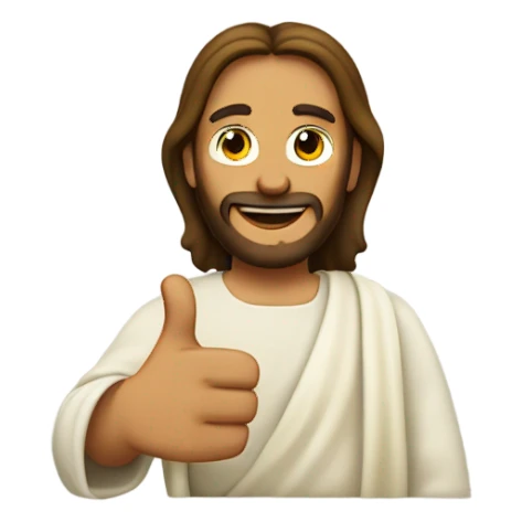 jesus giving a thumbs up sticker