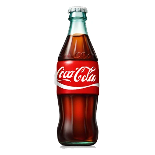 A bottle of coca cola sticker