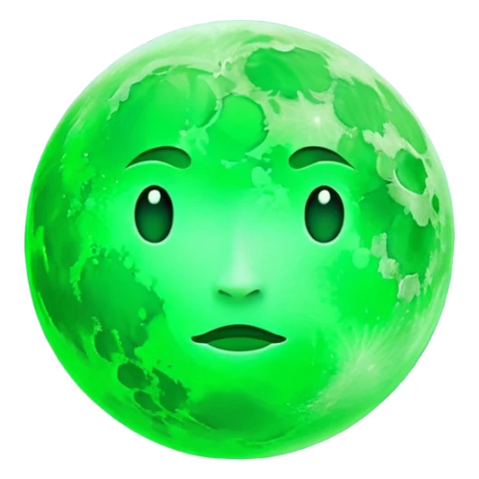 green full moon sticker