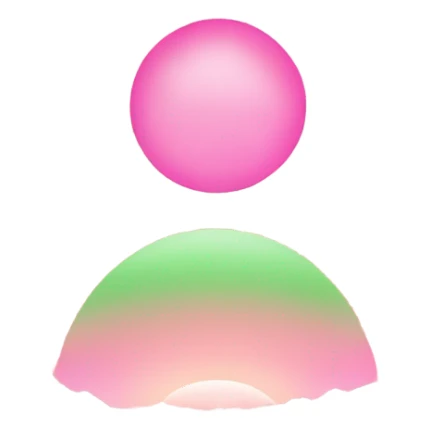 Pink and green sunrise  sticker