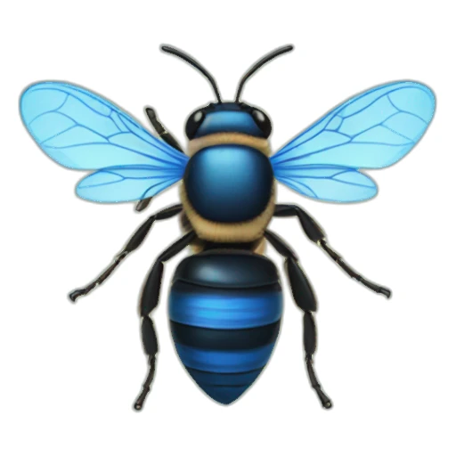 blue bee sticker