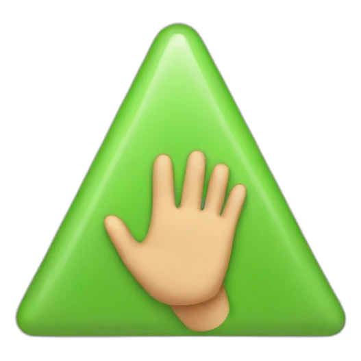 triangle with fingers sticker
