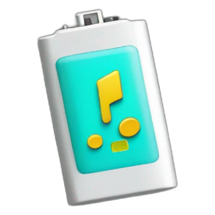 50% phone battery with musical note sticker