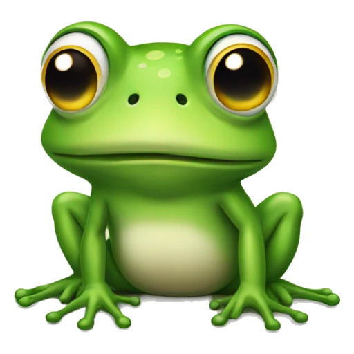 Frog standing awkwardly  sticker