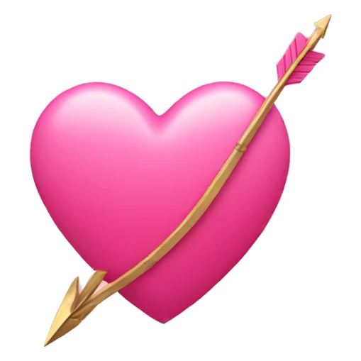 Pink Heart with arrow sticker