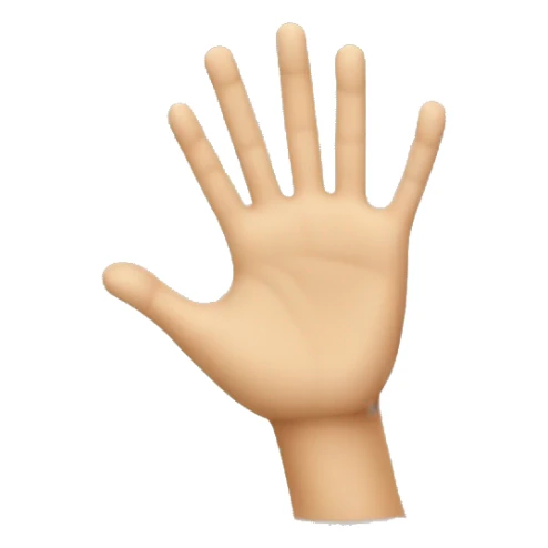 Curved hand pam sticker