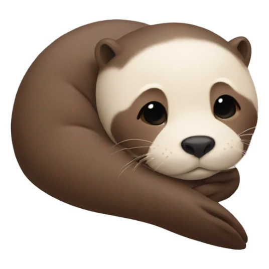 Cuddling Otter  sticker