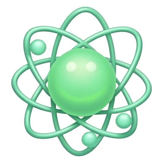 pastel green atom sticker
