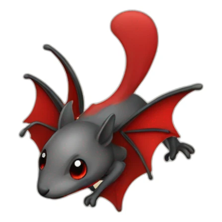 Chauves-souris avec cœur rouge sticker