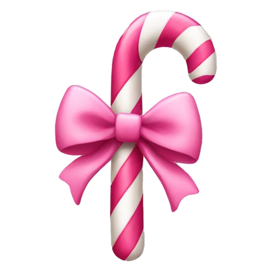 Pink candy cane with a bow  sticker