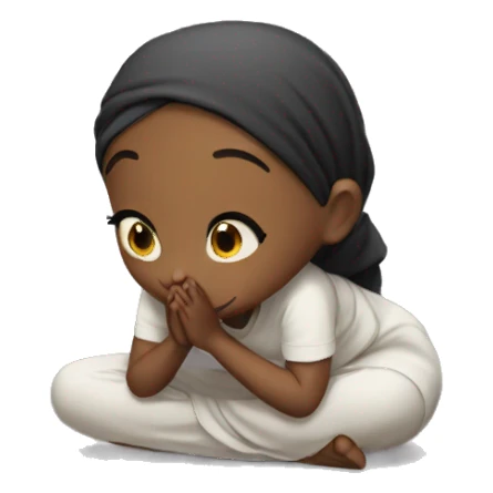 girl performs namaz sticker