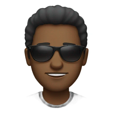 Half black guy wearing sunglasses  sticker