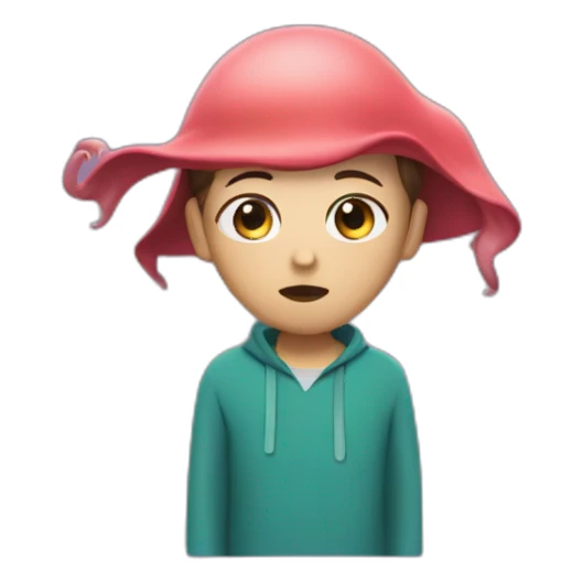 squid game character acting shy sticker