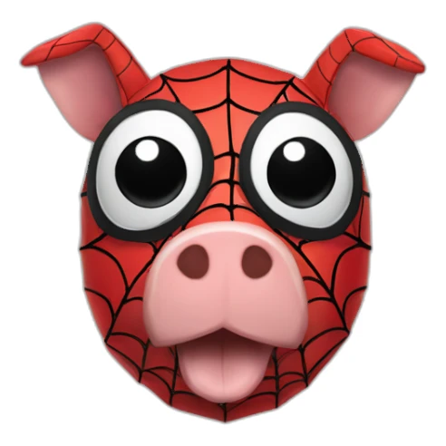 Spiderman-cochon sticker