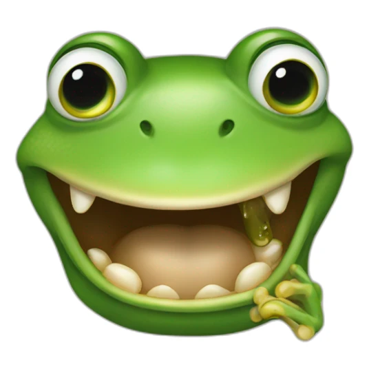 Frog bites trump sticker