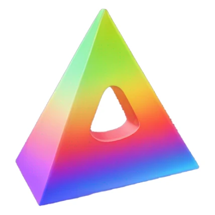 A prism in the letter P sticker