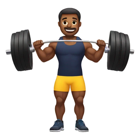 man weightlifter sticker