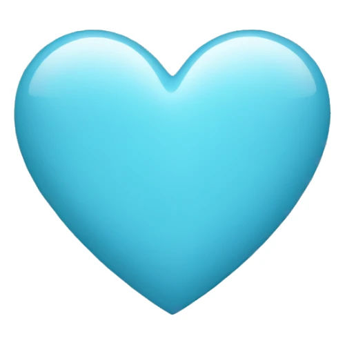 Light blue heart sticker