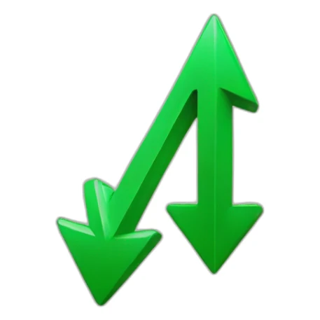 ARROW up and down MONEY sticker