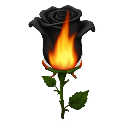 BURNING BLACK ROSE sticker