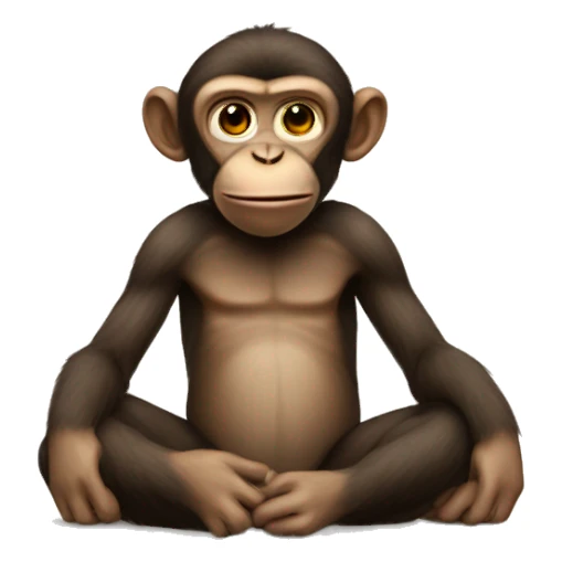 monke whit no arms sticker