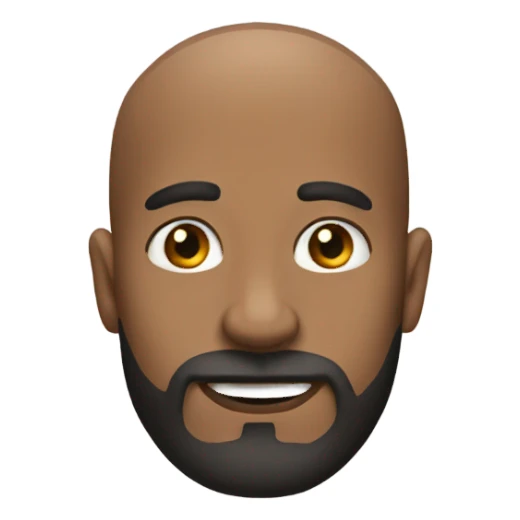 Men with no hair and beard sticker