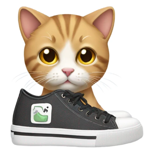 Cat wearing sneakers sticker